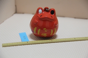 金属製 フロッグスタイル 大きめ 必勝 鈴 検索 2002 FROG STYLE だるま 蛙 かえる グッズ ボールチェーン キーホルダー バッグチャーム