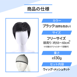 ウィッグ メンズ かつら 男性用 メンズウィッグ カツラ 男性 男性用かつら 中高年 短髪 男性用部分かつら 男装 人毛 トップウィッグ 自然 の画像4