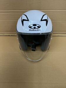 OGK Kabuto EXCEED 白 Mサイズ カブト エクシードジェットヘルメット ヘルメット ジェッペル