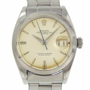 1円 稼働 ロレックス ROLEX 1500 60年代 自動巻き オイスターデイト シルバー文字盤 SS×SS メンズ 腕時計