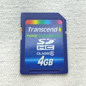 Transcend 4GB SDHCカード CLASS6 中古SDカード【匿名配送・送料込】