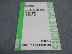 VZ04-106 東進 ハイレベル世界史直前対策 難関私大編 テキスト 2011 直前講習 斉藤整 03s0B