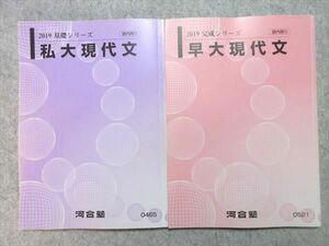 WF55-014 河合塾 私大現代文/早大現代文 通年セット 2019 基礎シリーズ/完成シリーズ 計2冊 20 S0B