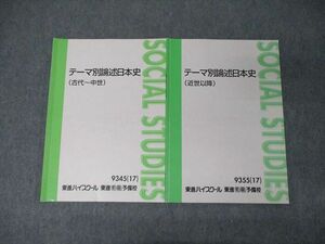 TL04-118 東進 テーマ別論述日本史 古代～中世/近世以降 テキスト 2017 計2冊 sale 09s0D