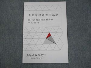 TN11-065 AGAROOT ACADEMY アガルートアカデミー 土地家屋調査士試験 択一式過去問解析講座 平成30年 2019年目標 未使用 sale 04s4D