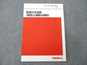 TO25-056 代々木ゼミナール 代ゼミ 新現代文読解〈精読と速解の調和〉 テキスト 未使用 2021 冬期直前 酒井敏行 sale 03s0D