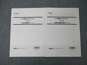 TQ06-009 LEC東京リーガルマインド 司法試験 入門講座 田中クラス 刑法 事例問題集1～5 2021年合格目標 未使用 計2冊 sale 05s4D