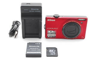 ニコン Nikon COOLPIX S6000 フラッシュレッド コンパクトデジタルカメラ #Y02Mh05-087