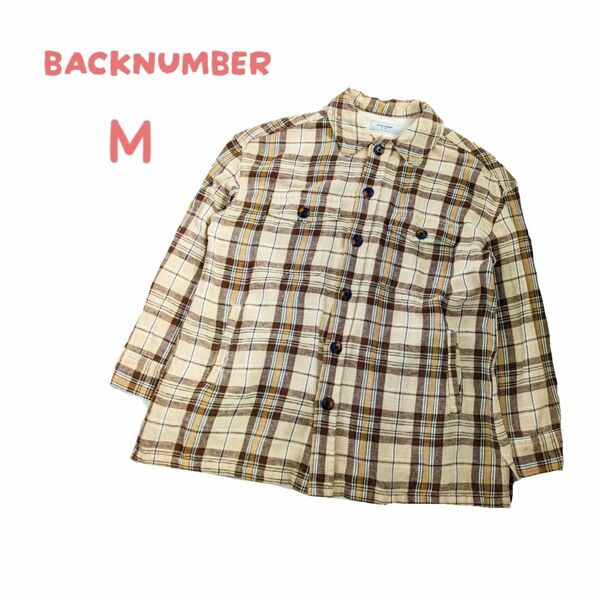 【 BACKNUMBER 】中古品 M 厚手シャツ チェックシャツ チェック柄 長袖シャツ カジュアル