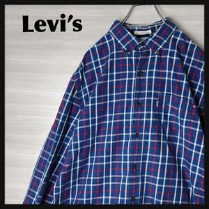 Levi’s リーバイス　長袖　チェック　シャツ　男女兼用　古着　L