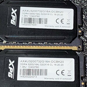 ADATA XPG DDR4-3200MHz 64GB (32GB×2枚キット) AX4U3200732G16A-DCBK20 動作確認済み デスクトップ用 PCメモリ の画像2