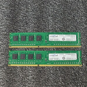 CRUCIAL DDR3-1600MHz 8GB (4GB×2枚キット) CT51264BA160BJ.C8FED 動作確認済み デスクトップ用 PCメモリ の画像1