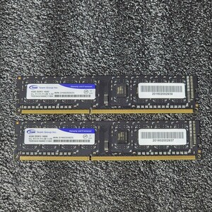 TEAMGROUP DDR3-1600MHz 8GB (4GB×2枚キット) TED34G1600C11BK 動作確認済み デスクトップ用 PCメモリ 