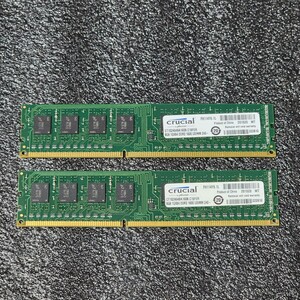 CRUCIAL DDR3-1600MHz 16GB (8GB×2枚キット) CT102464BA160B.C16FER 動作確認済み デスクトップ用 PCメモリ 
