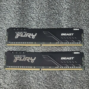 Kingston FURY BEAST DDR4-2666MHz 32GB (16GB×2枚キット) KF426C16BB1K2/32 動作確認済み デスクトップ用 PCメモリ 