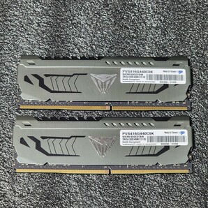 PATRIOT VIPER STEEL DDR4-4400MHz 16GB (8GB×2枚キット) PVS416G440C9K 動作確認済み デスクトップ用 PCメモリ (1)の画像1