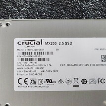 CRUCIAL MX200(CT500MX200SSD1) 500GB SATA SSD 正常品 2.5インチ内蔵SSD フォーマット済 PCパーツ 動作確認済 480GB 512GB_画像3