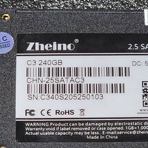 Zheino CHN-25SATAC3 240GB SATA SSD 正常品 2.5インチ内蔵SSD フォーマット済 PCパーツ 動作確認済 250GB 256GB_画像3