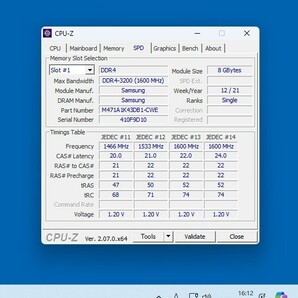 SAMSUNG DDR4-3200MHz 16GB (8GB×2枚キット) 動作確認済み ノートパソコン用 PCメモリ の画像4