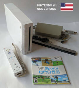  Северная Америка версия Nintendo WII & Wii спорт корпус * NINTENDO WII SYSTEM USA VERSION + 3 WiiWare Games & WiiSports