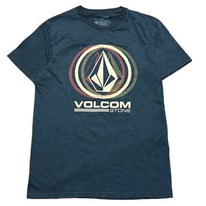 VOLCOM ボルコム 半袖Tシャツ ストーンロゴ ネイビー US古着v27 M相当