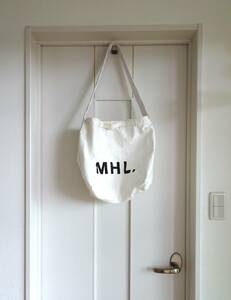 MHL.(MARGARET HOWELL)*HEAVY COTTON CANVAS Logo есть парусина ткань сумка на плечо белый 