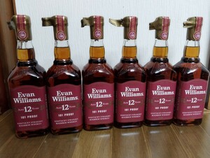 6本　エヴァンウイリアムス　12年　バーボン　エヴァン・ウィリアムス　エヴァン・ウィリアムズ　セット　まとめて　ウイスキー　whisky