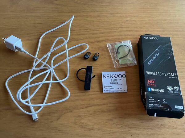【ジャンク品】KENWOOD WIRELESS HEADSET KH-M300-B（ブラック）、充電器