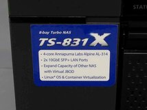 QNAP TS-831X 16TB(2TBx8) 8-bay Turbo NAS 2017年 中古 動作品 現状渡し ○ S2403-6404_画像2