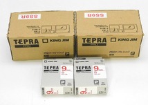 T044Tちょる☆【未使用】TEPRA PRO テプラ テープカートリッジ 白 RED INK 合計12個 9mm KING JIM キングジム_画像2