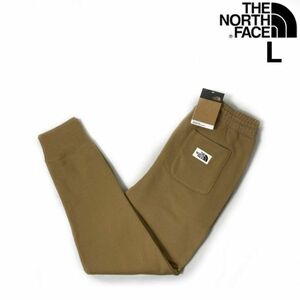 1円～!売切!【正規新品】THE NORTH FACE◆HERITAGE PATCH JOGGERS ジョガーパンツ US限定 ロゴパッチ 裏起毛(L)茶 ベージュ 190110-25