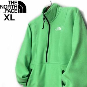 1円～!売切!【正規新品】THE NORTH FACE◆ATTITUDE 1/4ZIP フリース アティテュード US限定 日本未発売 軽量 ロゴ刺繍(XL)緑 181024-50