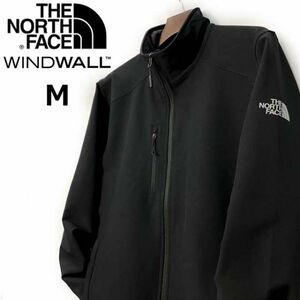 1円～!売切!【正規新品】THE NORTH FACE◆STRETCH SOFT SHELL JACKET トラックジャケット US限定 撥水 ハーフドームロゴ(M)黒 180915-50