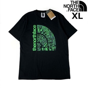 売切り【正規新品】THE NORTH FACE◆S/S JUMBO HALF DOME TEE 半袖 Tシャツ US限定 ビッグハーフドーム 男女兼用(XL)黒 総柄 180902-15