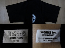 日本製 IRON HEART 7.5ozヘビーボディ 21oz EXTRA HEAVY DENIMプリント Tシャツ Sブラック アイアンハートTHE WORKSバイク バイカー ワーク_画像10