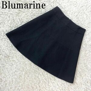 Blumarine ブルマリン切り替えフレアスカートブラックカジュアル ポケット無 台形スカート XS B5023