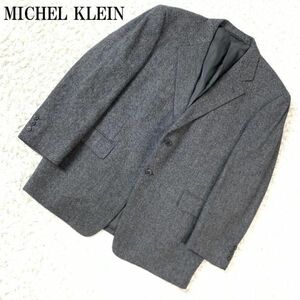 ミッシェルクランカシミヤウールテーラードジャケットグレーMICHEL KLEIN カジュアル イベント セレモニー ビジネス L B5117