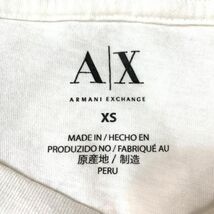 ARMANI EXCHANGE 半袖Tシャツ ホワイト アルマーニエクスチェンジ 半袖カットソー プリントTシャツ 白 XS B5576_画像4