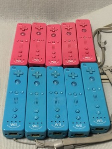 Wii　リモコンプラス　10個　10台 モーションプラスセンサー内蔵 ブルー　アオ　ピンク