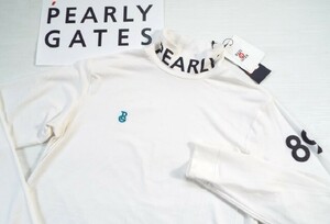 ★未使用★PEARLY GATES パーリーゲイツ / PG89 衿ロゴ モックネックシャツ / サイズ５