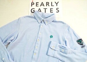 ★PEARLY GATES パーリーゲイツ / PG89 ワッペン プルオーバー ボタンダウンシャツ / サイズ６