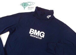 ★美品★BEAMS GOLF ビームスゴルフ / BMG ロゴデザイン ロールネックシャツ プレミアウォーム / サイズＭ