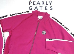 ☆新品☆Jack Bunny!! by PEARLY GATES ジャックバニー /JB ラインロゴ フルジップ ニットジャケット / サイズ６