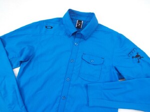 ★美品★OAKLEY オークリー / スカル ボタンダウンシャツ Skull Proper L/S Shirt / サイズＬ