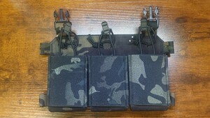 Haley Strategicタイプの3連マグポーチ マルチカムブラック インサート入り HSP MULTICAM black