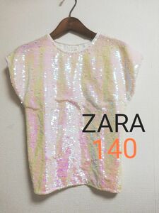 ZARA 大人女子 スパンコール カットソー 140 Tシャツ