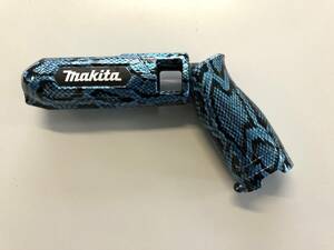 マキタ　makita ペンインパクトドライバー　TD022　カスタムハウジング（外装）　ライトブルー　スネーク柄　艶あり仕様　新品