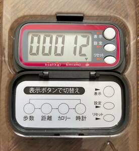  pedometer . number * consumption calorie * distance * clock. 4 display with function new goods unused energy conservation type battery long-lasting pedometer owner manual attaching .