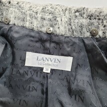 ◇c 【高級感のあるデザイン】 ランバン LANVIN La Collection アルパカ混 チェスターコート 38サイズ 婦人服 レディース アウター グレー_画像6