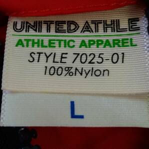 UNITED ATHLE ユナイテッドアスレ ウィンドブレーカー ジャケット 赤・白 Lサイズ メンズ 01の画像4